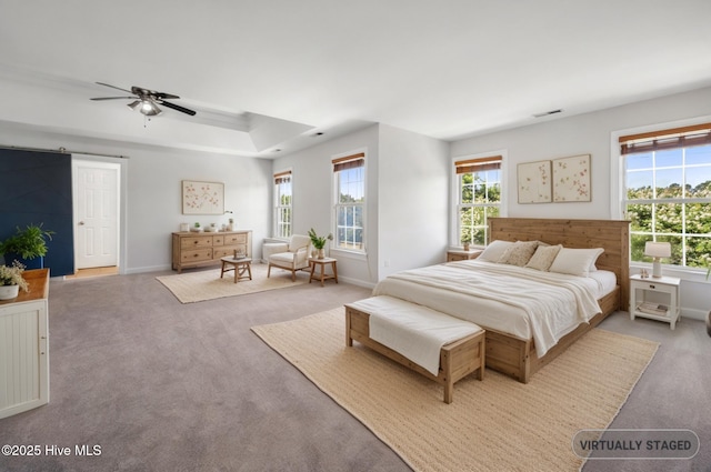870 Wine Cellar Cir, Wilmington, NC 28411 - carpeted bedroom featuring baseboards and a tray ceiling