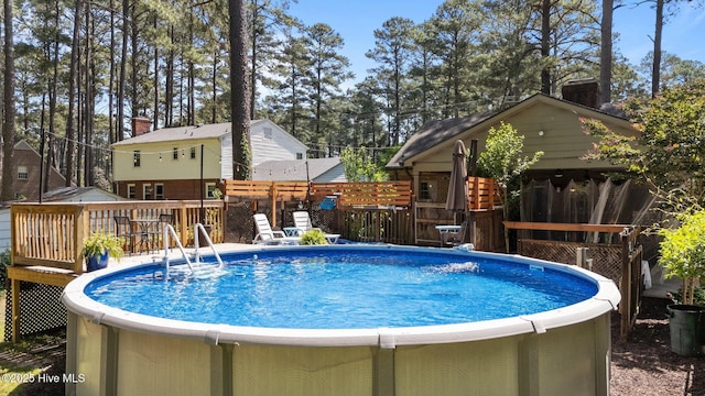 224 Westview Park Dr, Rocky Mount, NC 27804 - view of swimming pool with a deck