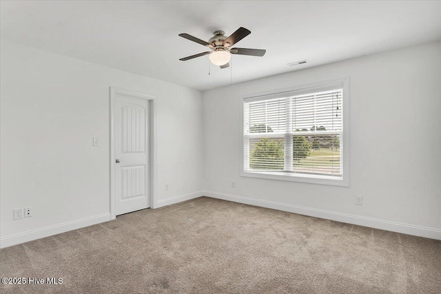107 Meadowview Pl, Whispering Pines, NC 28327 - carpeted spare room with ceiling fan and baseboards