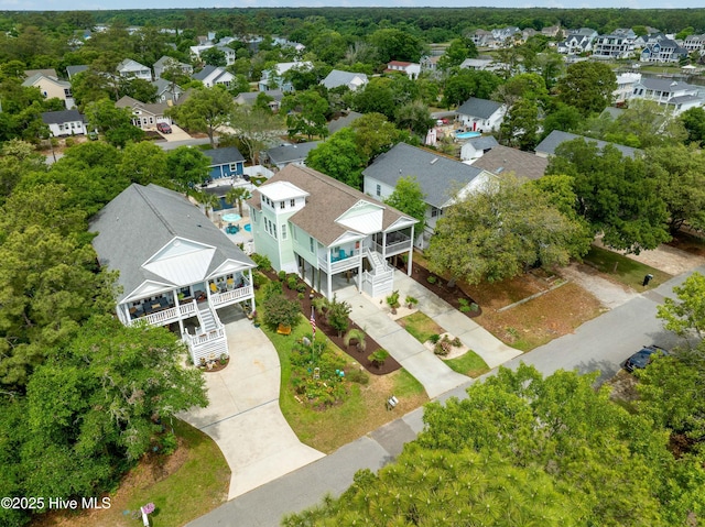 aerial view of residential area