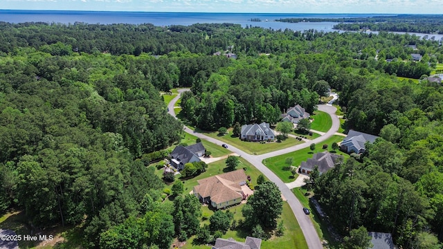 127 Meherrin River Dr, Hertford, NC 27944 - view of property location featuring a heavily wooded area, a nearby body of water, and nearby suburban area