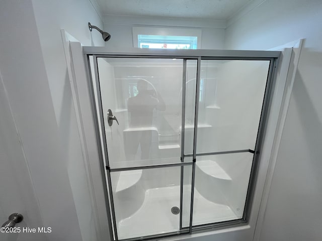 6243 NC Highway 58, Stantonsburg, NC 27883 - bathroom with a shower stall and ornamental molding