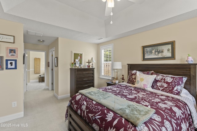 carpeted bedroom with baseboards