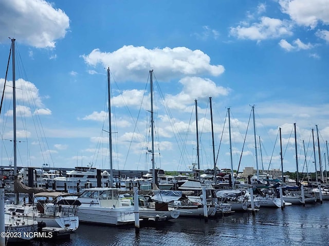 913 Bee Tree Ct, New Bern, NC 28560 - dock area featuring view of marina and a water view