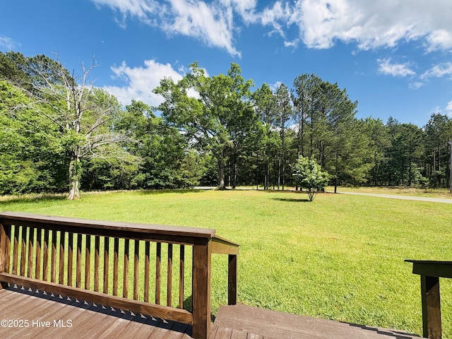 106 Haywood Country Dr, Mount Gilead, NC 27306 - view of grassy yard with a deck
