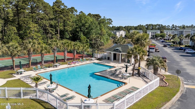 881 Great Egret Cir SW Unit 59E, Sunset Beach, NC 28468 - community pool featuring fence and a patio
