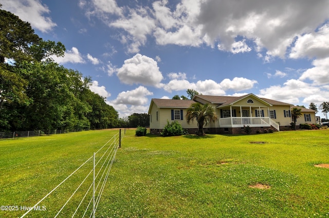 2046 Ash Little River Rd NW, Ash, NC 28420 - view of front facade with crawl space and a porch