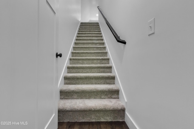 140 E Ag Dr, New Bern, NC 28562 - stairs with wood finished floors and baseboards