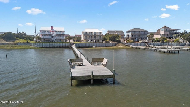 dock featuring a water view