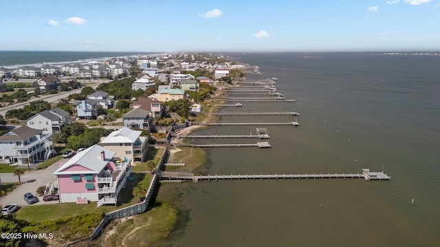bird's eye view of a nearby body of water