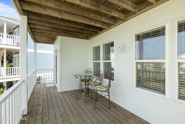 view of wooden terrace