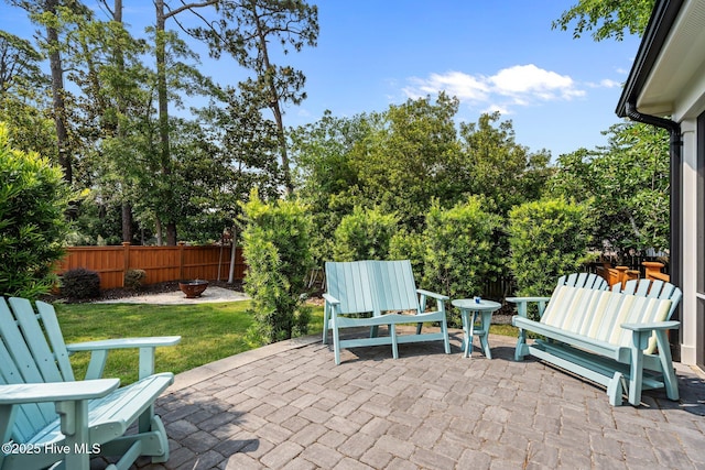 3528 Cordgrass Ln, Wilmington, NC 28409 - view of patio / terrace featuring view of scattered trees