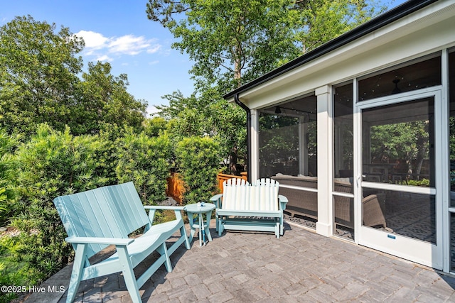 3528 Cordgrass Ln, Wilmington, NC 28409 - view of patio featuring a sunroom