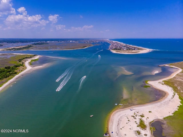 aerial view of a nearby body of water