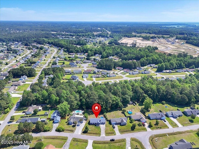 235 Zachary Ln, Hubert, NC 28539 - aerial view of property and surrounding area with nearby suburban area