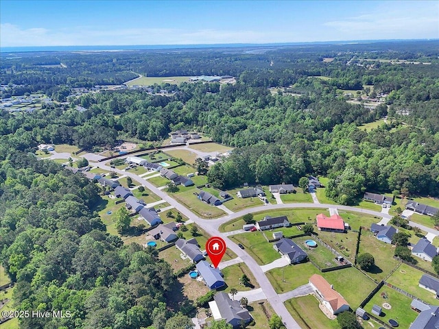 235 Zachary Ln, Hubert, NC 28539 - aerial view of property's location with a forest