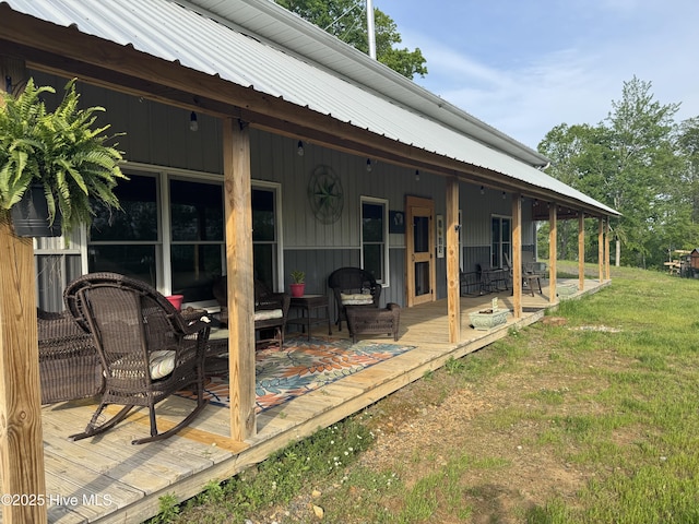200 Wintergreen Patch Ln, Burnsville, NC 28714 - deck featuring a lawn