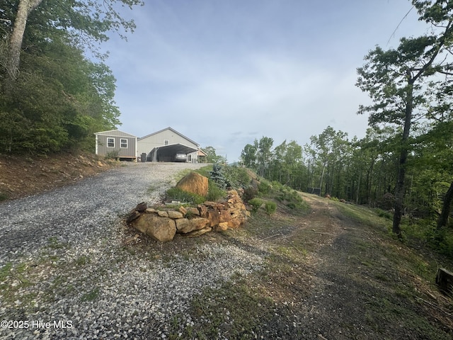 200 Wintergreen Patch Ln, Burnsville, NC 28714 - view of yard with driveway and an outbuilding