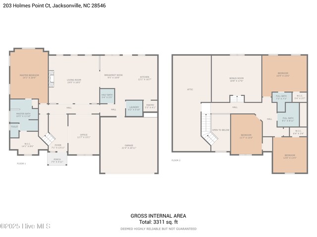 203 Holmes Point Ct, Jacksonville, NC 28546 - room layout