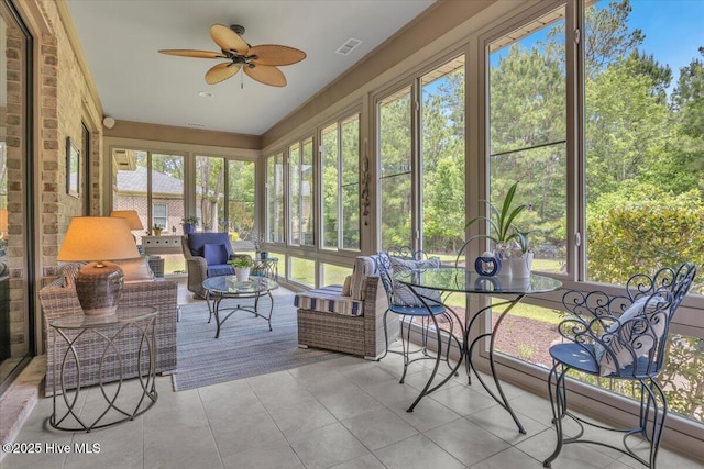 view of sunroom