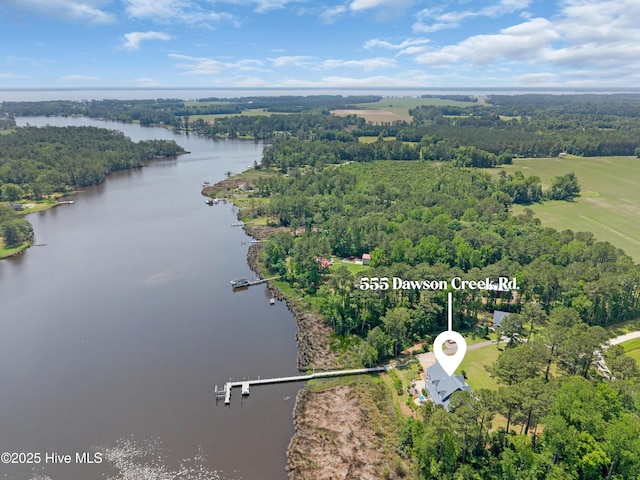 555 Dawson Creek Dr, Arapahoe, NC 28510 - aerial view of a nearby body of water