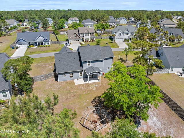 aerial view of residential area