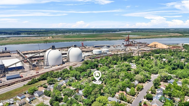 drone / aerial view of a large body of water