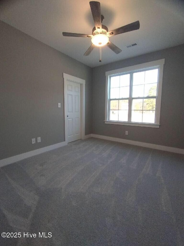 351 Newell Rd, Snow Hill, NC 28580 - carpeted empty room featuring baseboards and a ceiling fan