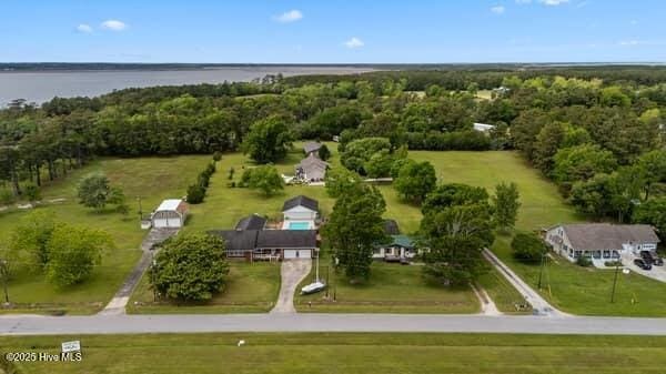 117 Arthur Rd, Beaufort, NC 28516 - aerial view of a large body of water and a heavily wooded area