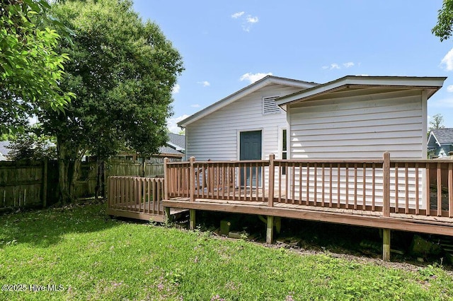 1912 Nun St, Wilmington, NC 28403 - back of house with a wooden deck