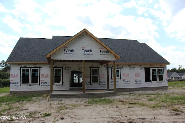 316 Bobbys Dr, Newport, NC 28570 - view of front of house with covered porch and roof with shingles