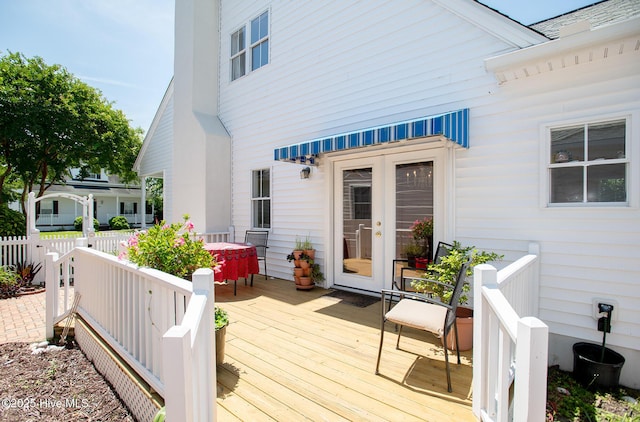 102 Macgregor Dr, Beaufort, NC 28516 - wooden deck featuring french doors