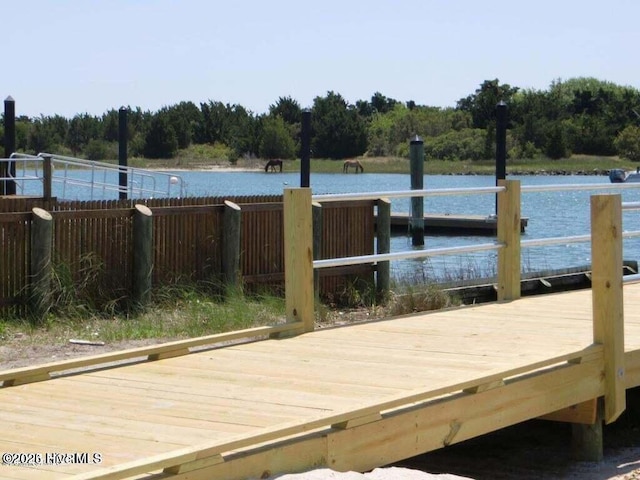 102 Macgregor Dr, Beaufort, NC 28516 - dock area featuring a water view and a forest view