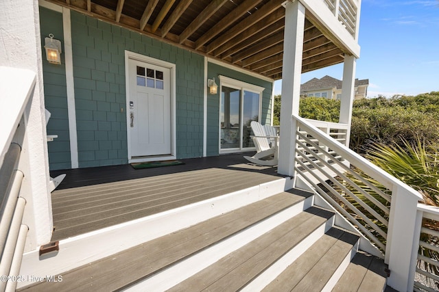 view of wooden terrace