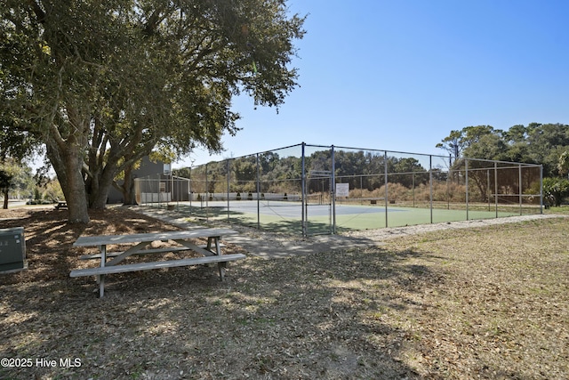 417 Settlers Ln, Kure Beach, NC 28449 - view of pool with a tennis court and fence