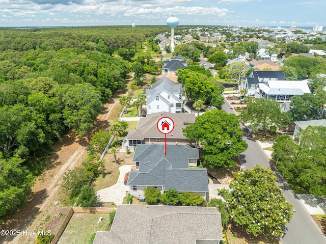 417 Settlers Ln, Kure Beach, NC 28449 - aerial view of residential area with a forest