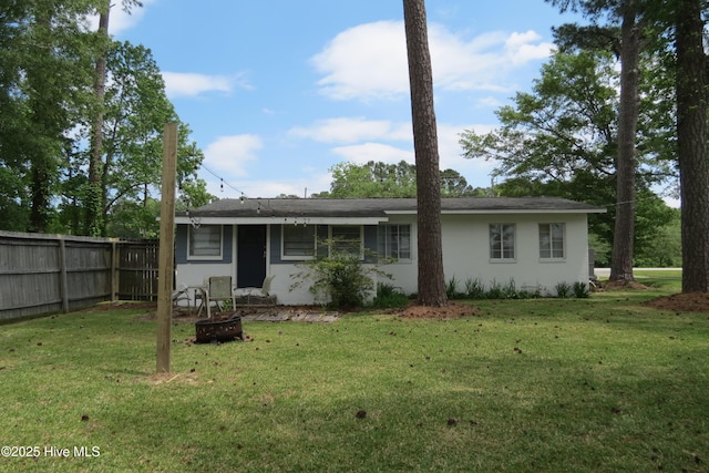 back of property with stucco siding