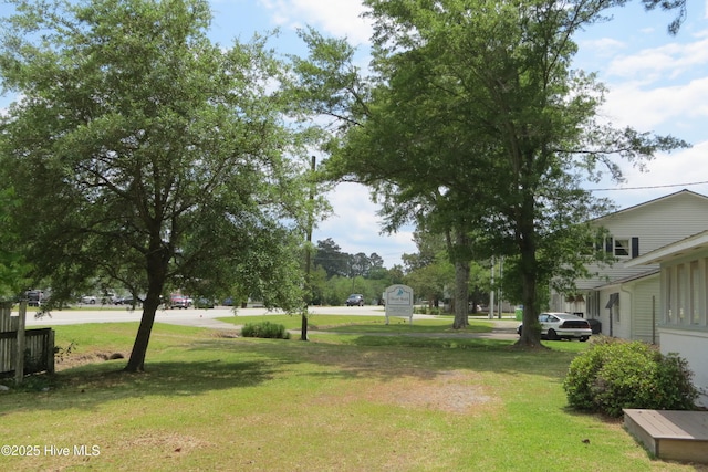 view of grassy yard