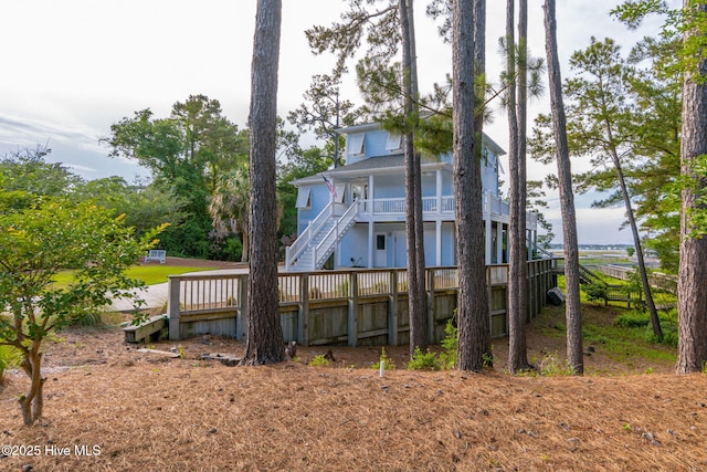 9808 Clarendon Dr, Emerald Isle, NC 28594 - back of property featuring stairway