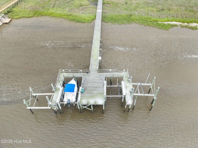 view of subject property featuring a large body of water