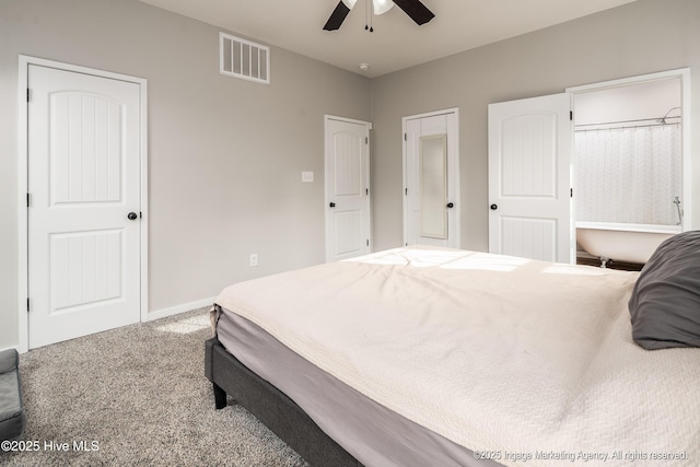 8295 Antioch Church Rd, Middlesex, NC 27557 - carpeted bedroom with baseboards and a ceiling fan