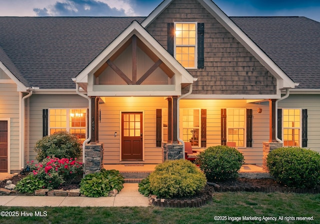 8295 Antioch Church Rd, Middlesex, NC 27557 - view of front facade with a porch and a shingled roof