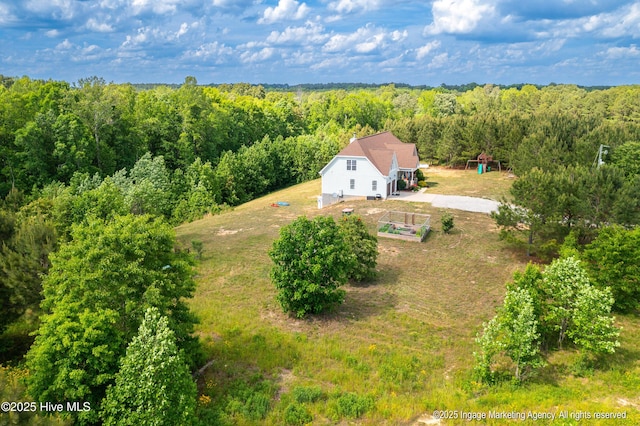 8295 Antioch Church Rd, Middlesex, NC 27557 - aerial view of property and surrounding area featuring a forest