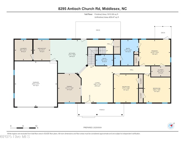 8295 Antioch Church Rd, Middlesex, NC 27557 - home floor plan