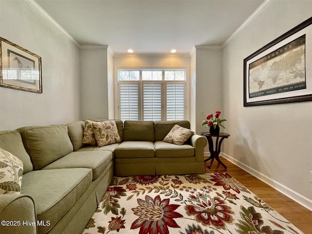 50 Short Rd, Pinehurst, NC 28374 - living area featuring wood finished floors and ornamental molding