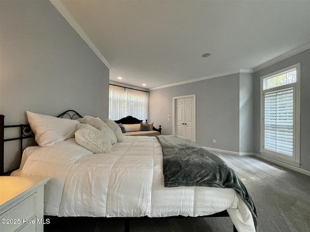 50 Short Rd, Pinehurst, NC 28374 - bedroom featuring ornamental molding, carpet flooring, and multiple windows
