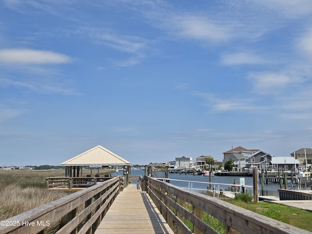 602 W Fort Macon Rd W Unit 138, Atlantic Beach, NC 28512 - dock featuring a water view and a gazebo