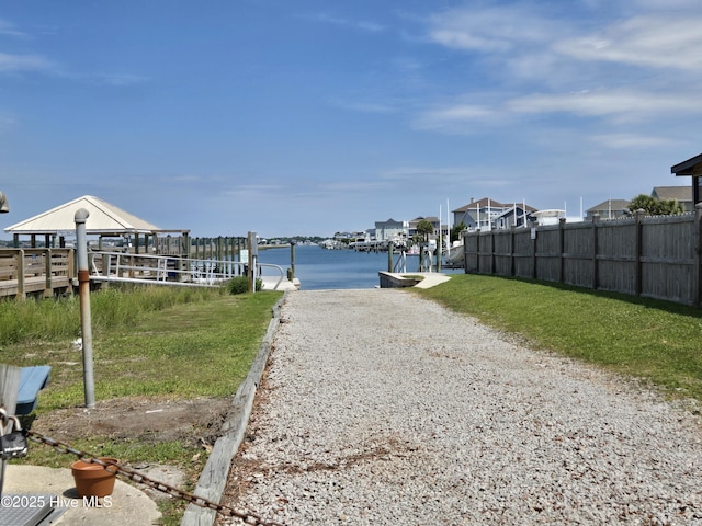 602 W Fort Macon Rd W Unit 138, Atlantic Beach, NC 28512 - dock area featuring a water view and fence