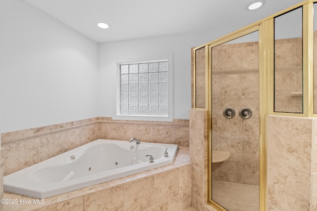1103 Groppo Cv, Wilmington, NC 28412 - bathroom with a jetted tub and a stall shower