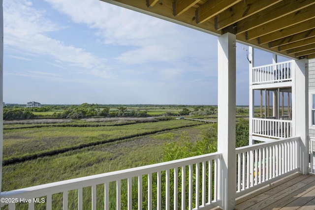 128 Sea Oaks Ct, North Topsail Beach, NC 28460 - wooden terrace with a rural view